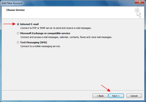 تنظیم ایمیل بر روی نرم افزار مایکروسافت Outlook 2010