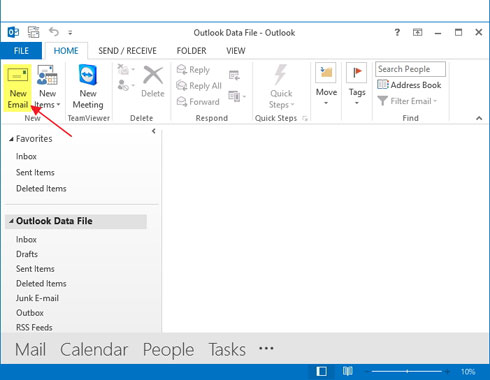 تنظیم ایمیل بر روی نرم افزار مایکروسافت Outlook 2013