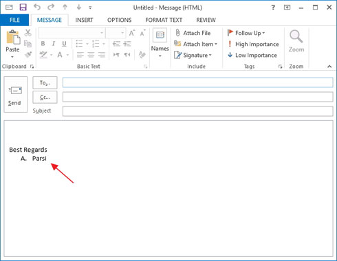 اتمام تنظیم ایمیل بر روی نرم افزار مایکروسافت Outlook 2013